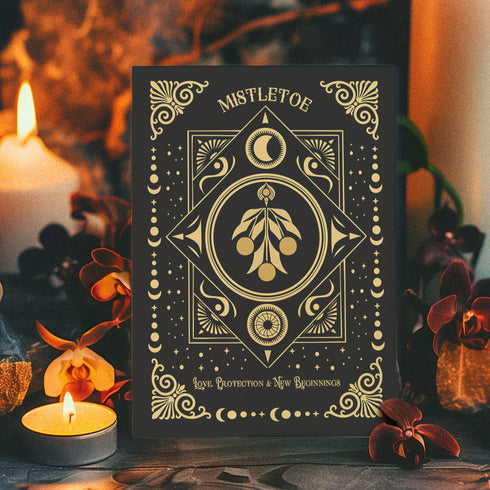Mistletoe Holiday Ritual Greeting Cards